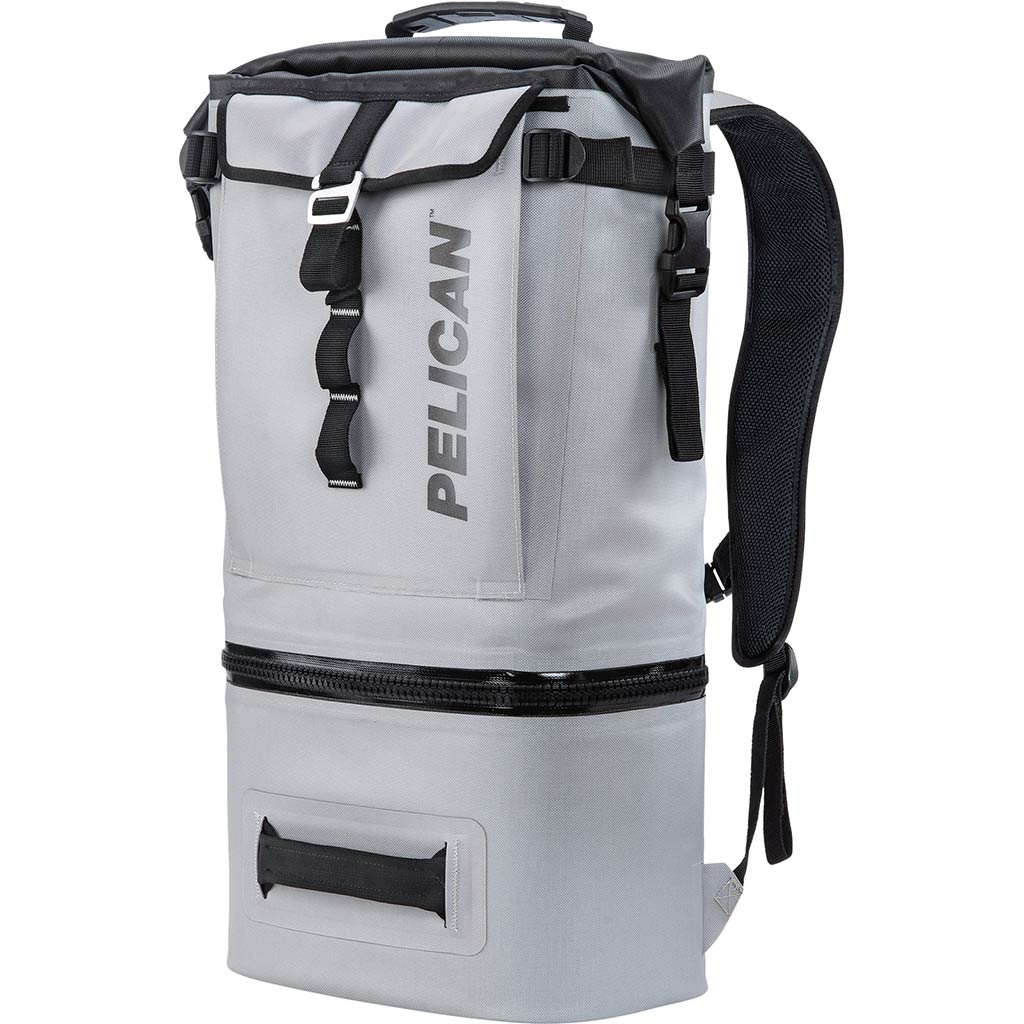 91000G Pelican Dayventure Soft Sided Gray 19Q Backpack Cooler