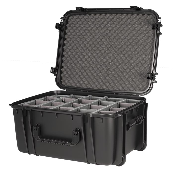 66252D Seahorse SE1220 Wheeled Case 25x19x13 with Padded Dividers